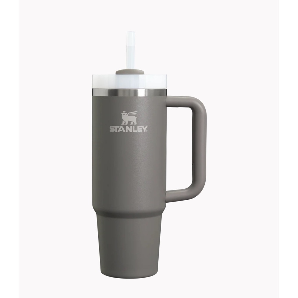 Stanley Tombstone 30 oz Gray Tumbler with Handle and straw